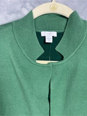 J. Jill Clover Green Mock Neck Cardigan Sweater NWT